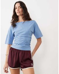 ASOS - Boat Neck Cinched Waist Top - Lyst