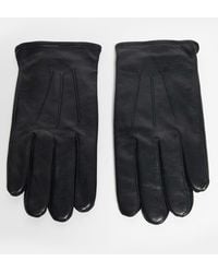 ASOS - Premium Leather Touchscreen Gloves - Lyst