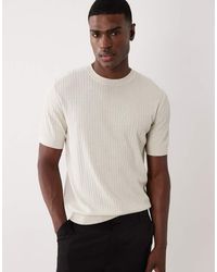 Mango - Modal Blend Fine Knit Ribbed T-Shirt - Lyst