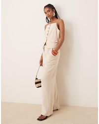 Y.A.S - Linen Touch Tailored High Waist Wide Leg Trouser Co-ord - Lyst