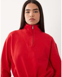 Cotton On - Mock Neck Half Zip Sweatshirt - Lyst