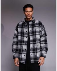 ASOS - Brushed Check Overshirt - Lyst