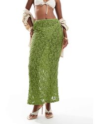 ASOS - Sheer Full Lace Maxi Skirt With Seam Detail - Lyst