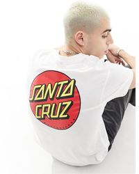 Santa Cruz - Camiseta blanca clásica con estampado - Lyst