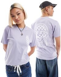 Vans - T-shirt lilla con stampa di mani e cerchio sul retro - Lyst