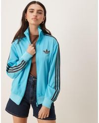adidas Originals - Chaqueta De Chándal Azul Y Marrón Firebird Loose De - Lyst