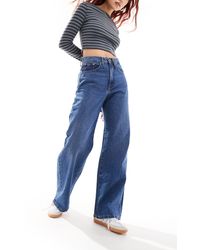 ONLY - Hope - jeans a fondo ampio e vita alta medio - Lyst