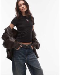 Tommy Hilfiger - T-Shirt Met Rond Logo - Lyst