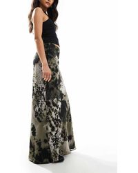 ASOS - Maxirok Van Chiffon Met Vervaagde Print - Lyst
