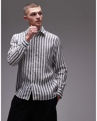 Tommy Hilfiger - – leinenhemd mit en streifen - Lyst