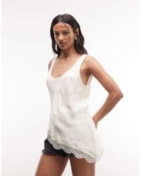 Reclaimed Vintage - Satin Asymmetric Cami Top - Lyst