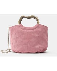 Pull&Bear - Borsa A Mano Rosa Con Manico - Lyst