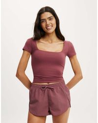 Cotton On - Ultra Soft Square Neck Fitted Tshirt - Lyst