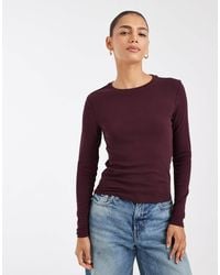 ONLY - Crew Neck Long Sleeve Top - Lyst
