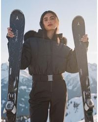 ASOS 4505 Ski & Snow - 4505 Ski Padded Water Repellent Soft Shell Ski Suit With Cinched Waist And Hood - Lyst