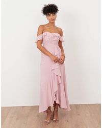Maya - Embellished Faux Wrap Bardot Midaxi Dress - Lyst