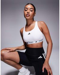 adidas Originals - Adidas Training Tech Fit Mid Support Bra - Lyst