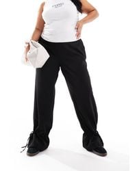 Pieces Plus - Pieces Curve Wide Leg Tie Detail Pants - Lyst