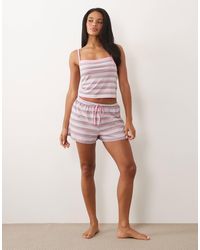 ASOS - Mix & Match Cotton Pajama Flippy Shorts - Lyst