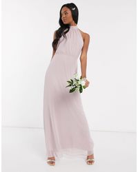 Maids To Measure Bridesmaid High Neck Maxi Dress - Pink