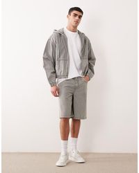 ASOS - Losse Gestreepte Denim Jort - Lyst
