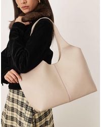Mango - Faux Leather Shopper Bag - Lyst