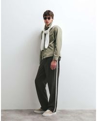 ASOS COLLECTIVE - Ac-b-253 Straight Fit Cotton Woven Trim Pants With Linen - Lyst