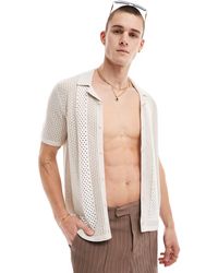 Hollister - Button Through Knitted Shirt - Lyst