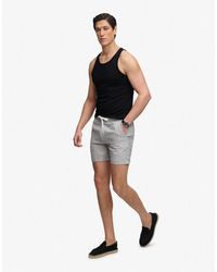 Superdry - Short en lin à rayures façon coutil - indigo - Lyst
