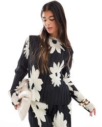 Object - Plisse Long Sleeve Top Co-ord - Lyst