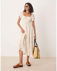 Free People - Falling Sun Lace Insert Midi Dress - Lyst