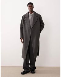 ASOS - Wool Look Longline Coat - Lyst