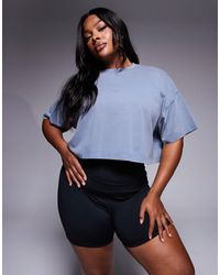 4505 - Curve Icon Heavyweight Cotton Cropped T-shirt With Quick Dry Finish - Lyst