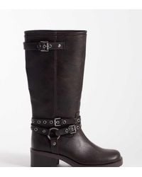ASOS - Curve Cassandra Eyelet Biker Boot - Lyst