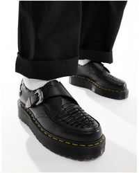 Dr. Martens - Quad - scarpe nere con fibbie stile creepers - Lyst