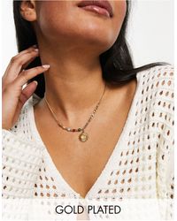 petit moments - Plated Pendant Necklace With Beaded Detail - Lyst