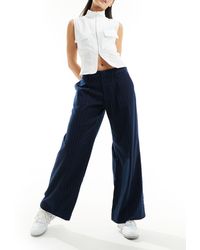 Hollister - Low Rise Tailored Wide Leg Trouser - Lyst