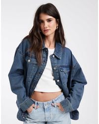 Noisy May - Oversized Denim Jacket - Lyst