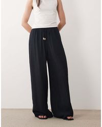 Abercrombie & Fitch - Wide Leg Tie Up Waist Trousers - Lyst