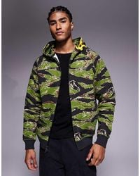 ICECREAM - Hoodie Met Rits En Glimlachende Print En Tijgerstrepen Met Camouflageprint - Lyst