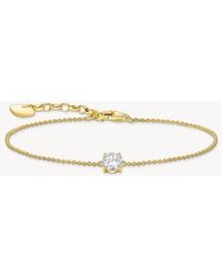 Thomas Sabo - Plated Bracelet With White Zirconia Pendant - Lyst