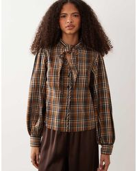 Wednesday's Girl - Long Sleeve Shirt With Tie Detail - Lyst