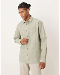 ASOS - Relaxed Seersucker Shirt - Lyst