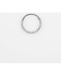 Lovisa - Piercing anneau à charnière en acier chirurgical et zircons cubiques - Lyst