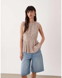 ASOS - Tailored Peplum Shell Top - Lyst