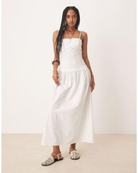 ASOS - Cami Seamed Poplin Maxi Dress With Full Skirt - Lyst