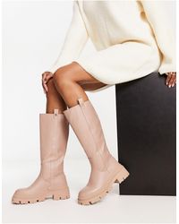River Island - Rubber Knee High Boot - Lyst