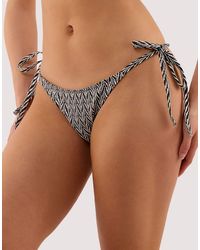 Wolf & Whistle - Misqua Textured Tie Side Bikini Brief - Lyst