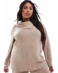 Vero Moda - Top Van Geribbelde Jersey Met Omgeslagen Hals - Lyst