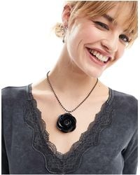 Reclaimed (vintage) - Resin Corsage Necklace On Ball Chain - Lyst